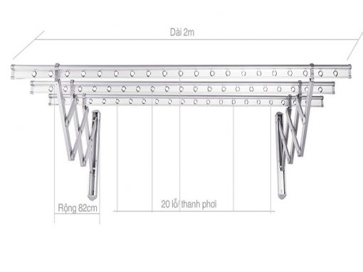 Giàn Phơi Thông Minh Xếp Tường HP-66A