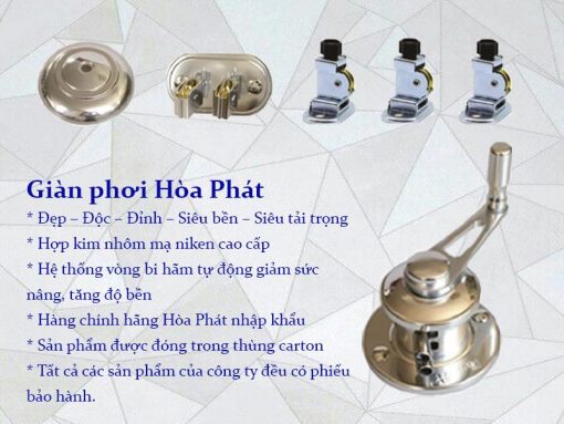 Giàn phơi Hòa Phát Inox HP701 Model 2021
